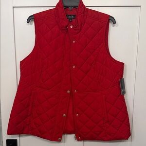 Women’s Red Quilted Vest 1X